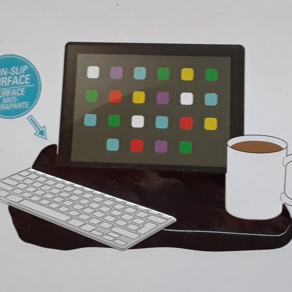 Tablet Holder with cushioned portable tray and stand